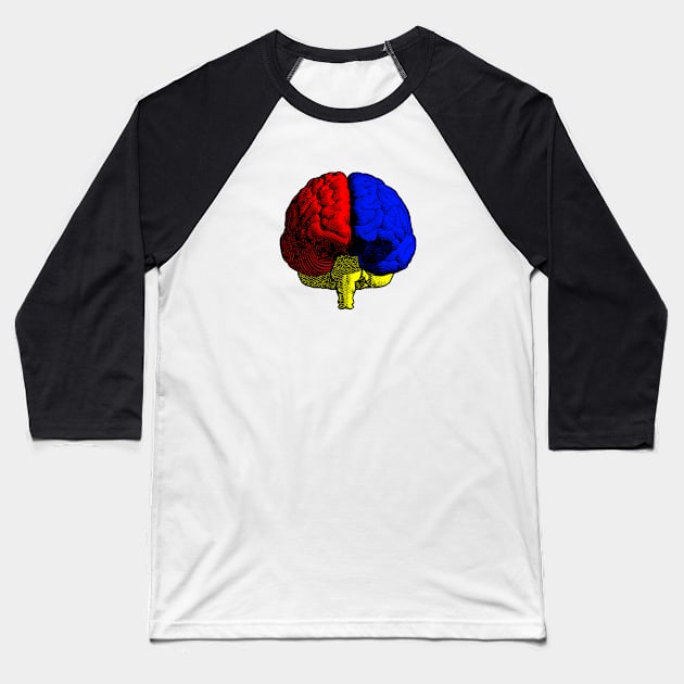 the Primary Brain Baseball T-Shirt by jonah block